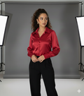 Red Cropped Shirt