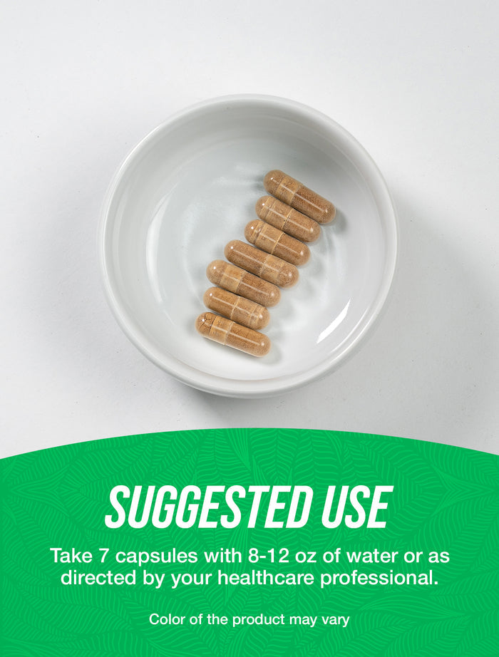 Red maca root capsules suggested use image