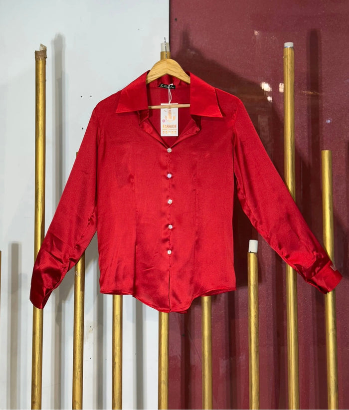 Red Silk shirt