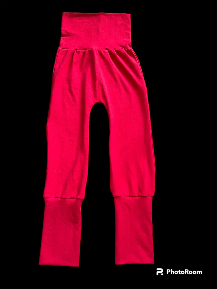 Red Solid  3-6yr monsterloones grow with me pants
