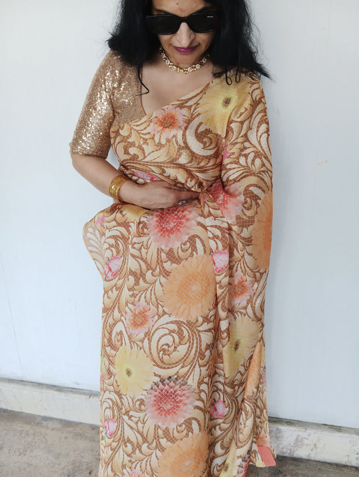 SATIN SILK DIGITAL SAREE
