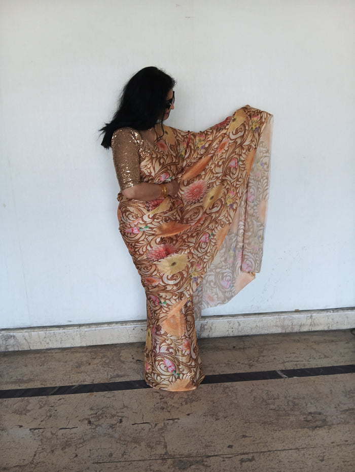 SATIN SILK DIGITAL SAREE