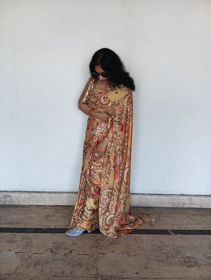 SATIN SILK DIGITAL SAREE