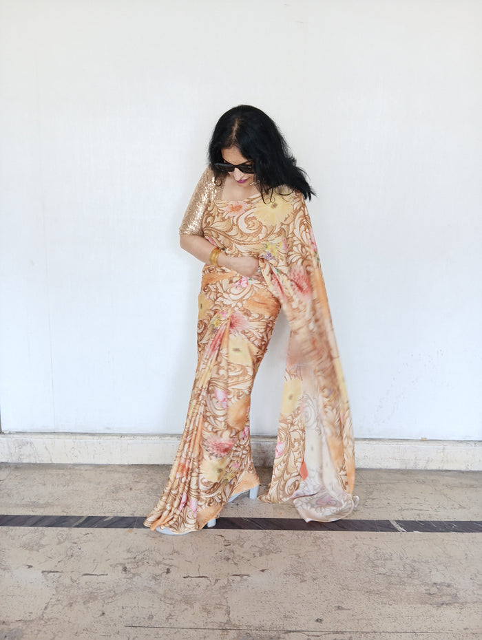 SATIN SILK DIGITAL SAREE