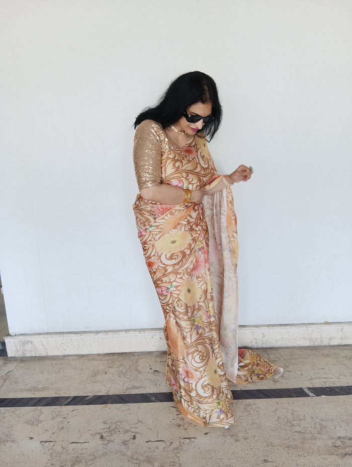 SATIN SILK DIGITAL SAREE