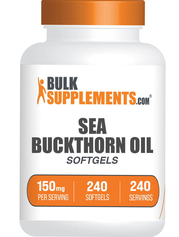 BulkSupplements.com Sea Buckthorn Oil 240 softgels bottle image