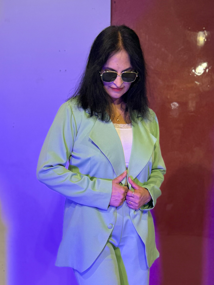 Sea Green Blazer Suit Set