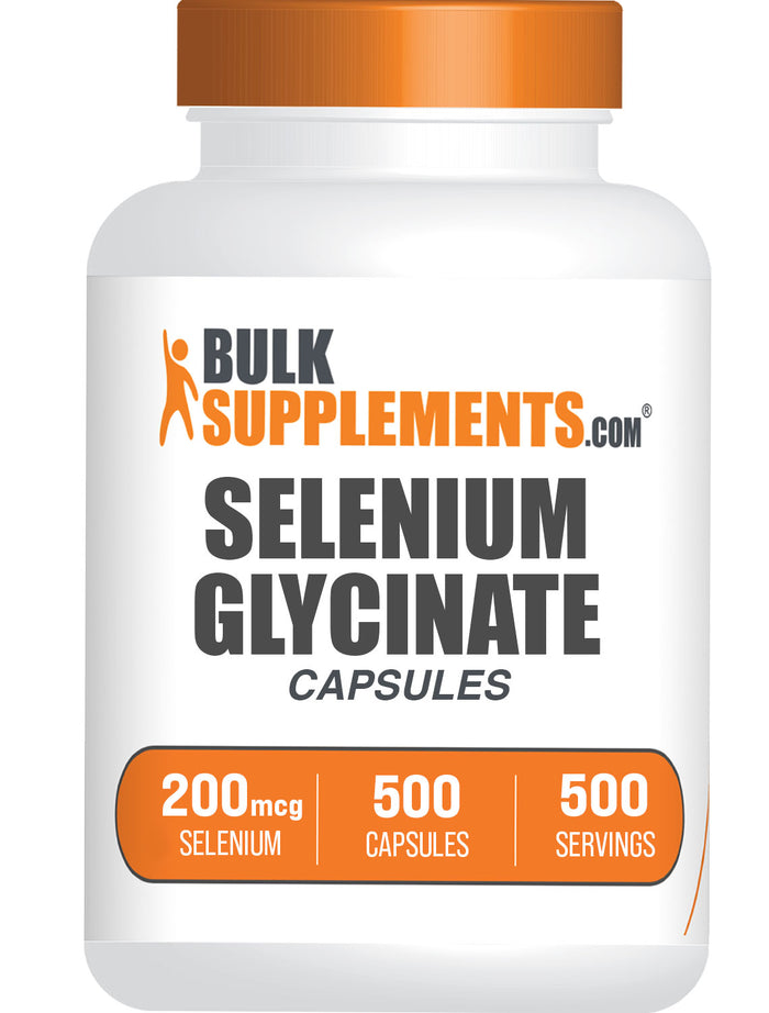 BulkSupplements.com Selenium Glycinate Capsules 500 ct bottle image