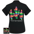 Serape Cactus Black SS