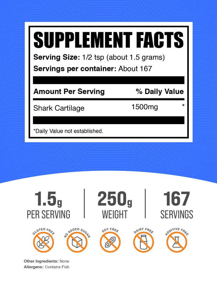 Shark cartilage extract powder label 250g