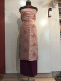 Silk embroidered suit
