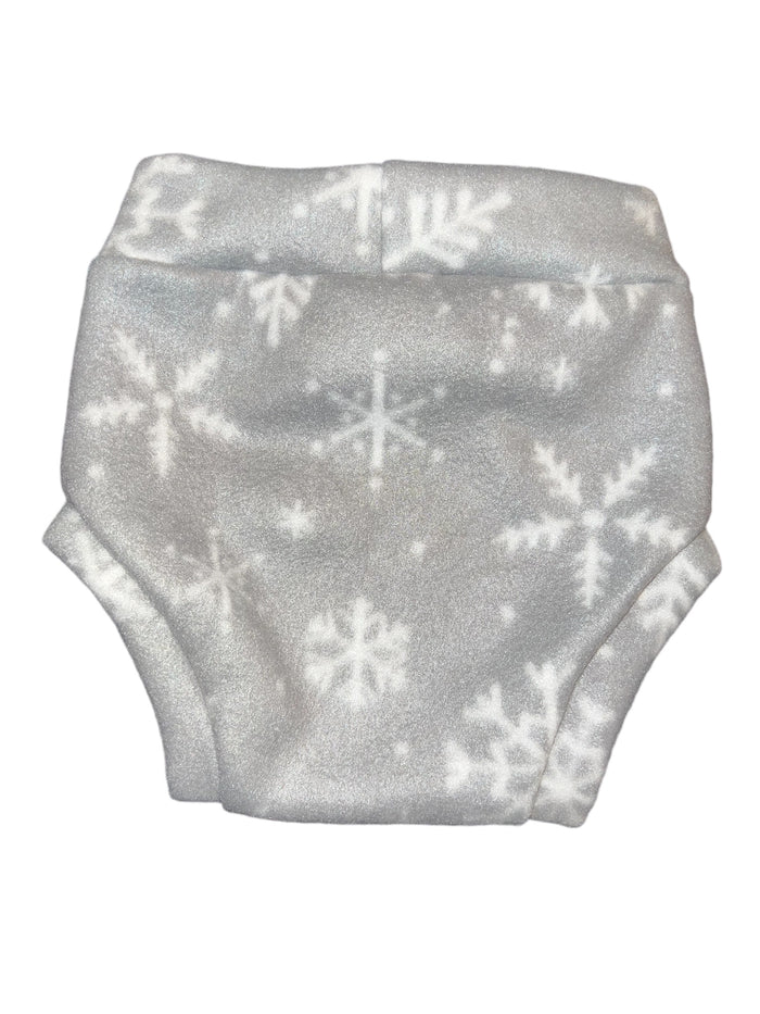 Snowflakes  Large Fleece Diaper Cover