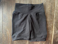 Solid Black 12m-3t grow with me shorts