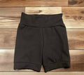 Solid Black 3-6yr Shortie shorts (longer length) brushed polyester