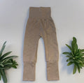 Solid Dark Heathered Olive Green 12m-3t Maxaloones grow with me pants