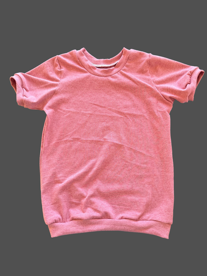 Solid heathered pink T-Shirt 5/6
