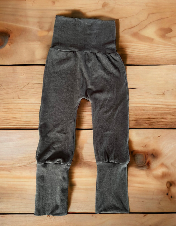 Solid Olive Green 12m-3t Maxaloones grow with me pants