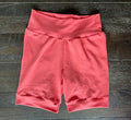 Solid Salmon Pink 3-6yr Shortie shorts (longer length)