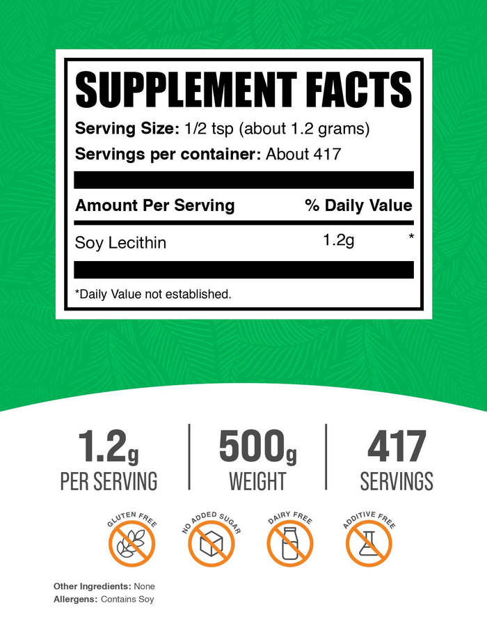 Lecithin Powder 500g Label