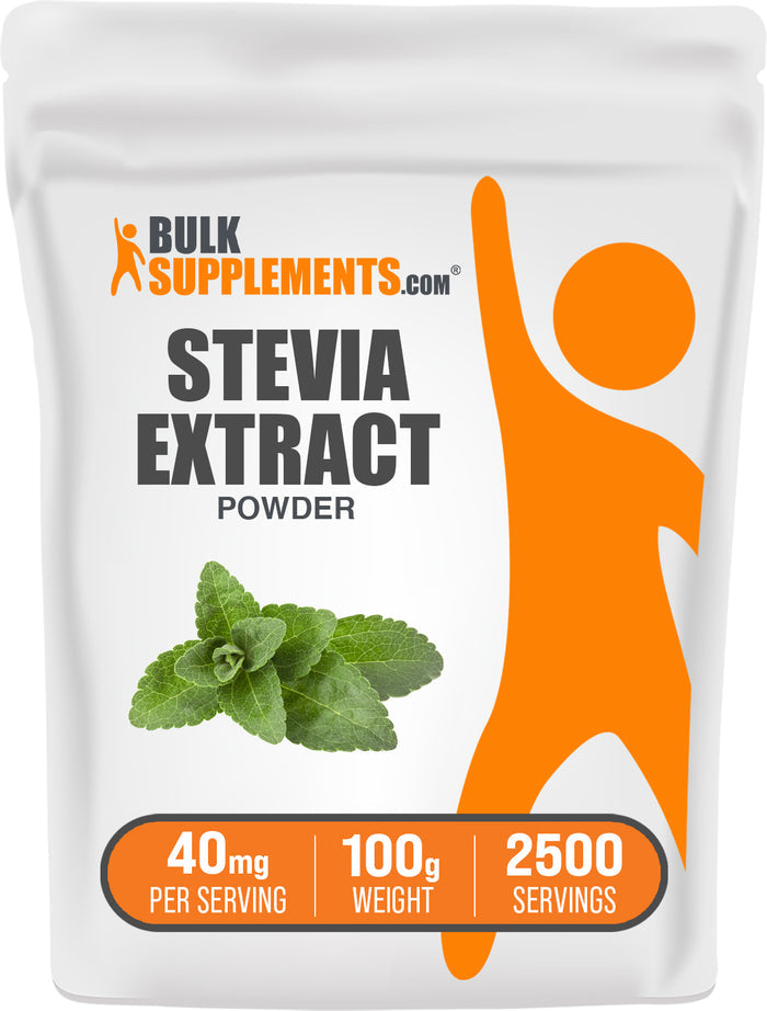 BulkSupplements.com Stevia Extract Powder 100g bag image