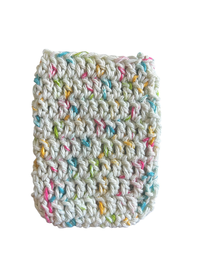 Summer confetti Cotton Crochet Soap Saver
