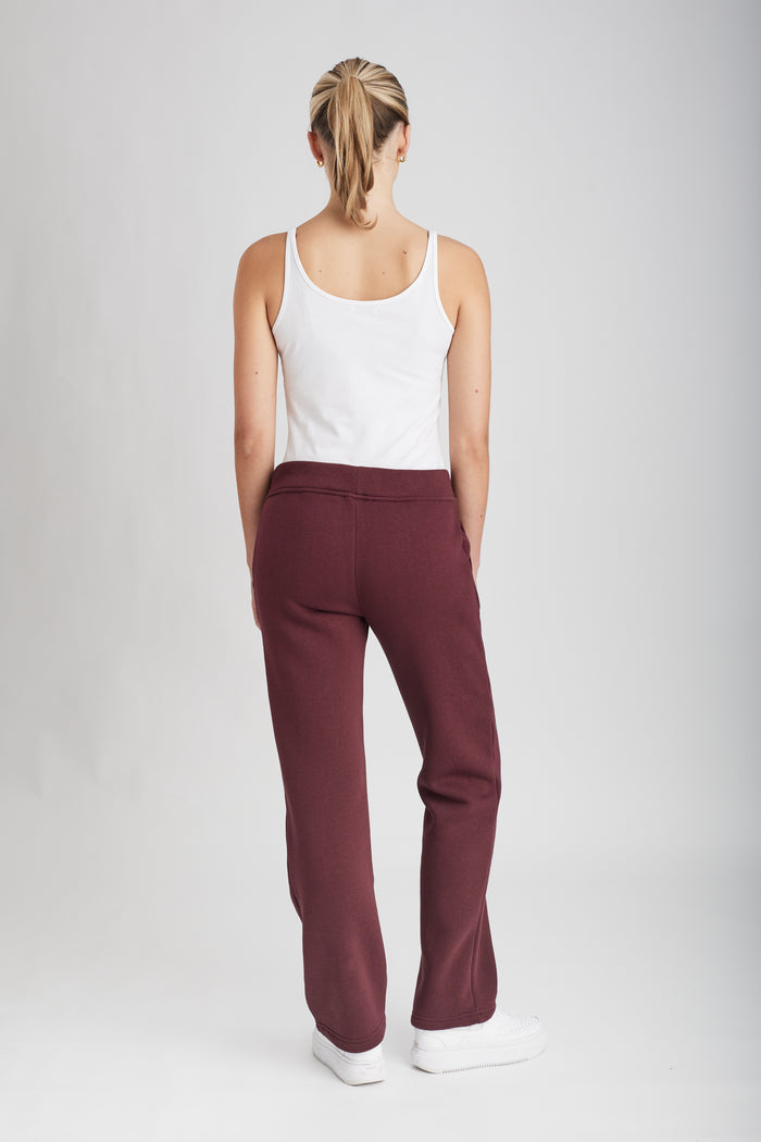 Sweatpants Girl Straight Leg Bordeaux Burgunder