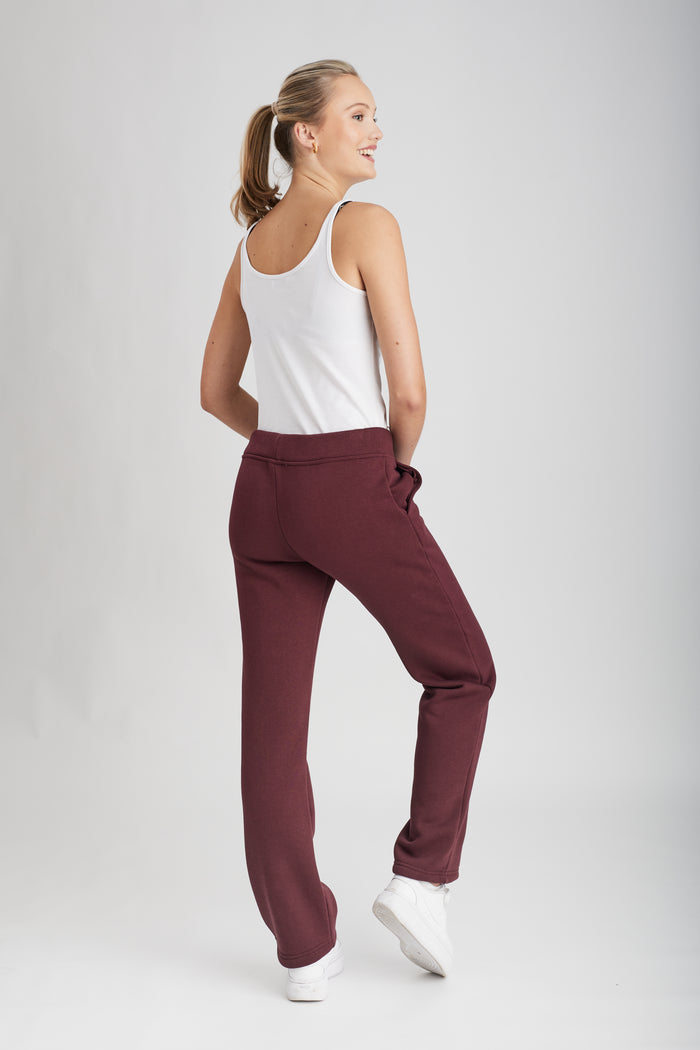 Sweatpants Girl Straight Leg Bordeaux Burgunder