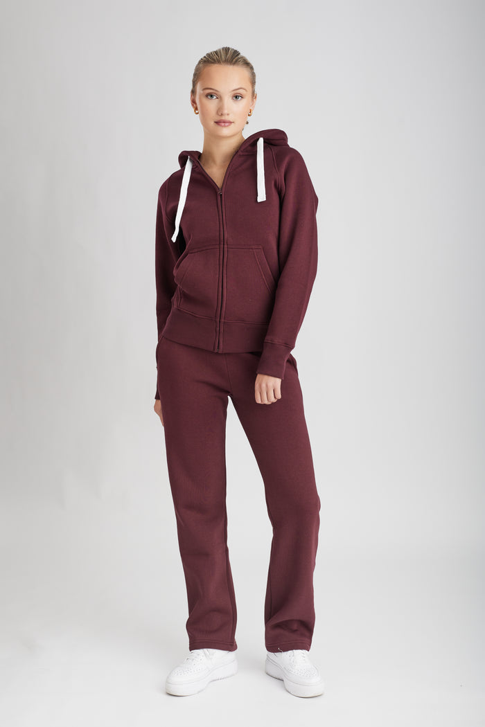 Sweatpants Girl Straight Leg Bordeaux Burgunder