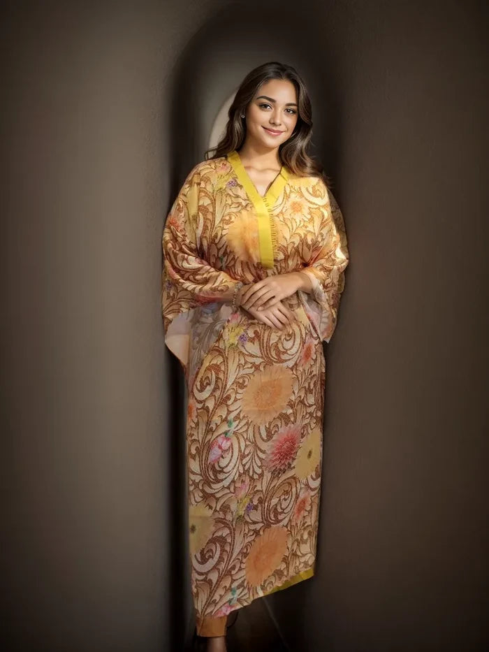 Tabby silk kaftan or kurta dress