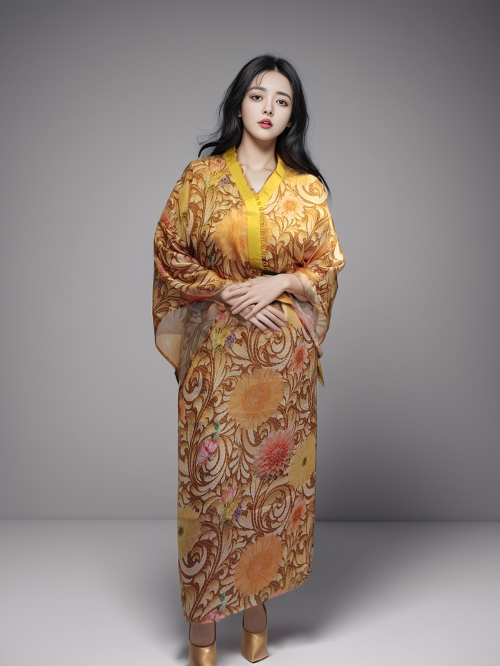 Tabby silk kaftan or kurta dress
