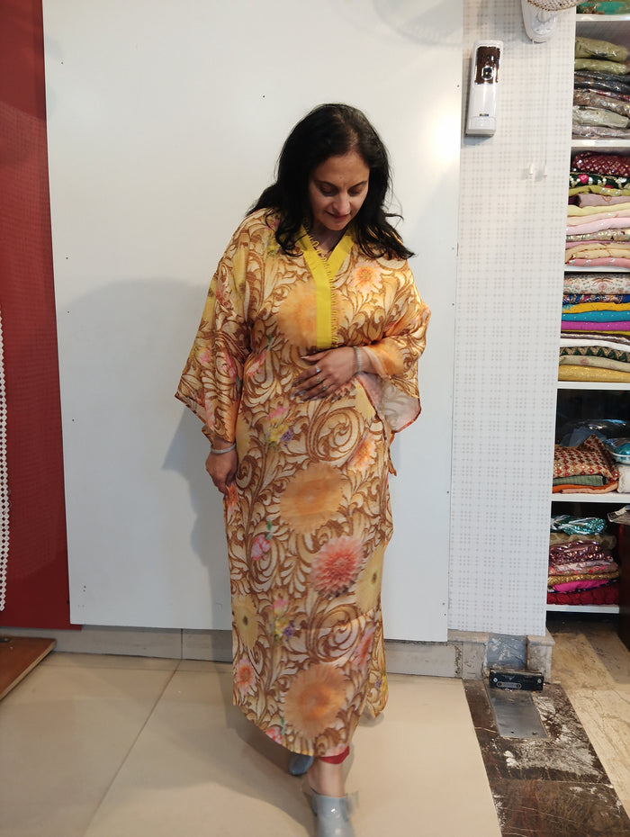 Tabby silk kaftan or kurta dress