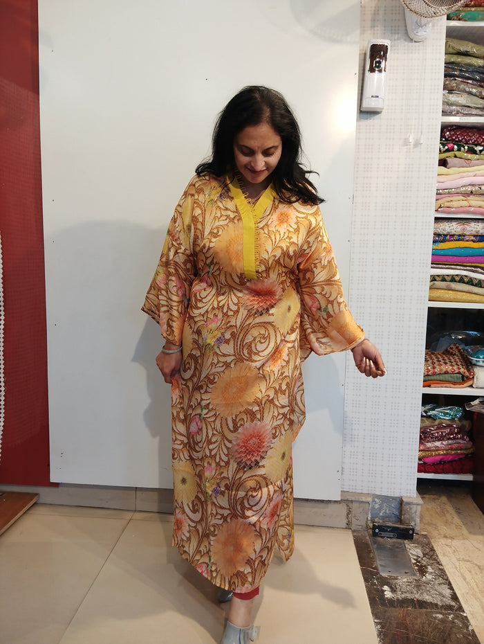 Tabby silk kaftan or kurta dress