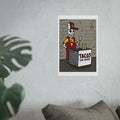 Tacos 'Sin Carne' Poster — Humorous Skeleton Taco Stand Fine Art Print