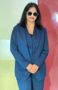 Teal Blue Blazer Suit