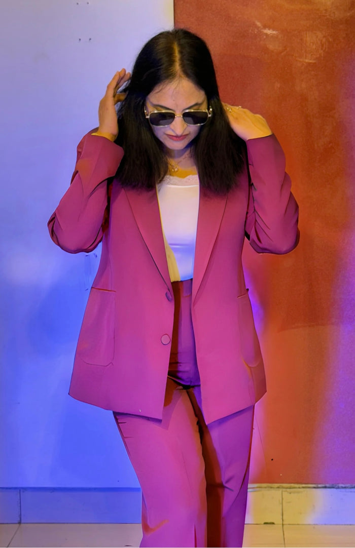 Teal Blue Blazer Suit