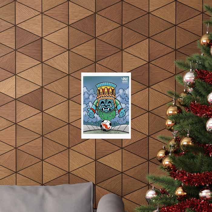 Tlaloc Tears Poster — Matte Vertical Art Print by Lalo Alcaraz