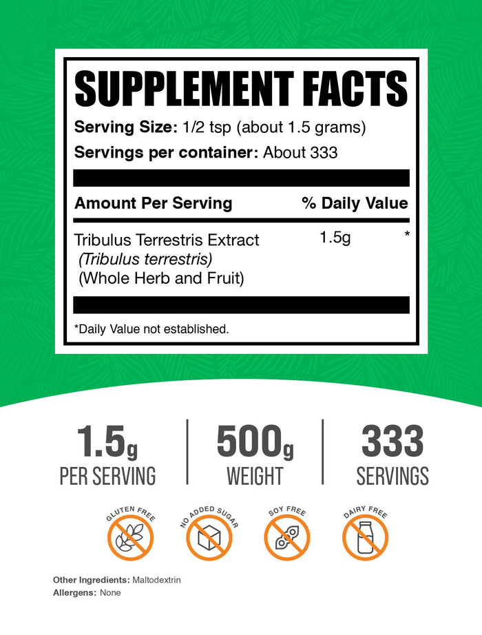 Tribulus terrestris extract powder label 500g