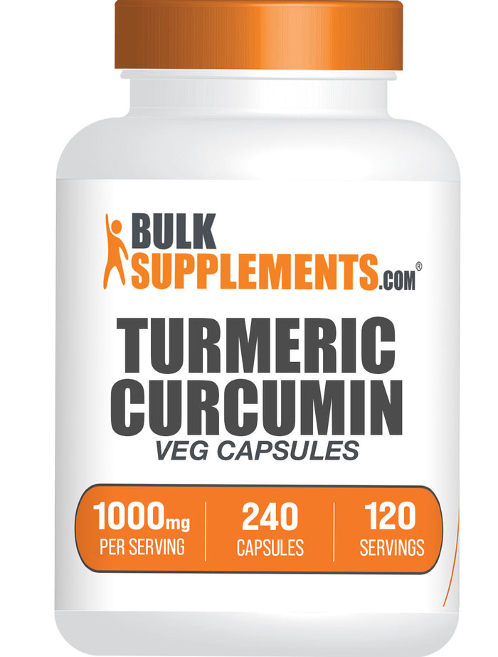 BulkSupplements.com Turmeric Pills 1000mg 240 count bottle image