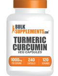 BulkSupplements.com Turmeric Pills 1000mg 240 count bottle image