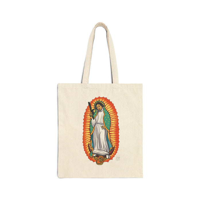 VIRGEN DE GUADALEIA ESTAR WARS Tote by Lalo Alcaraz Canvas Tote Bag