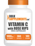 BulkSupplements.com Vitamin C with Rosehip 360 capsules bottle image