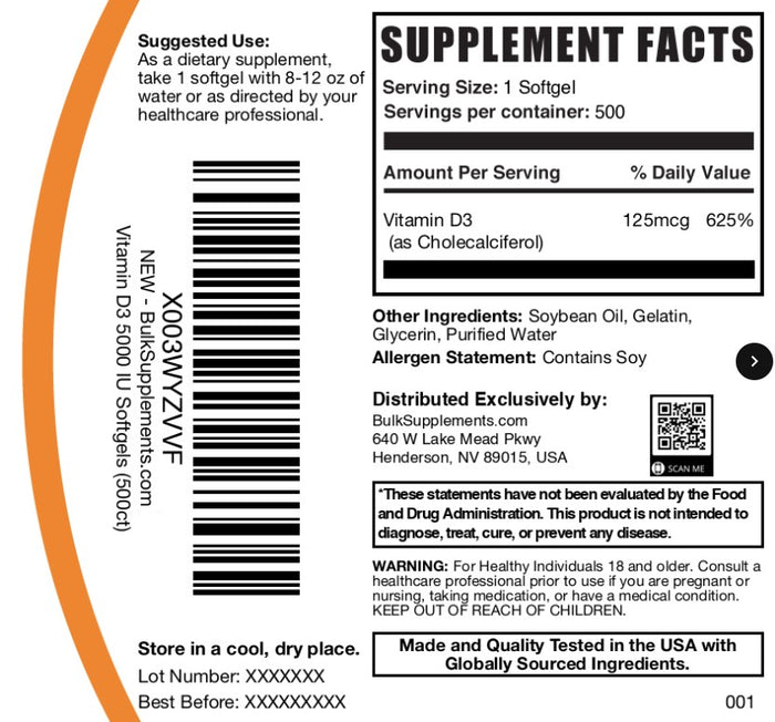 Vitamin D3 Softgels