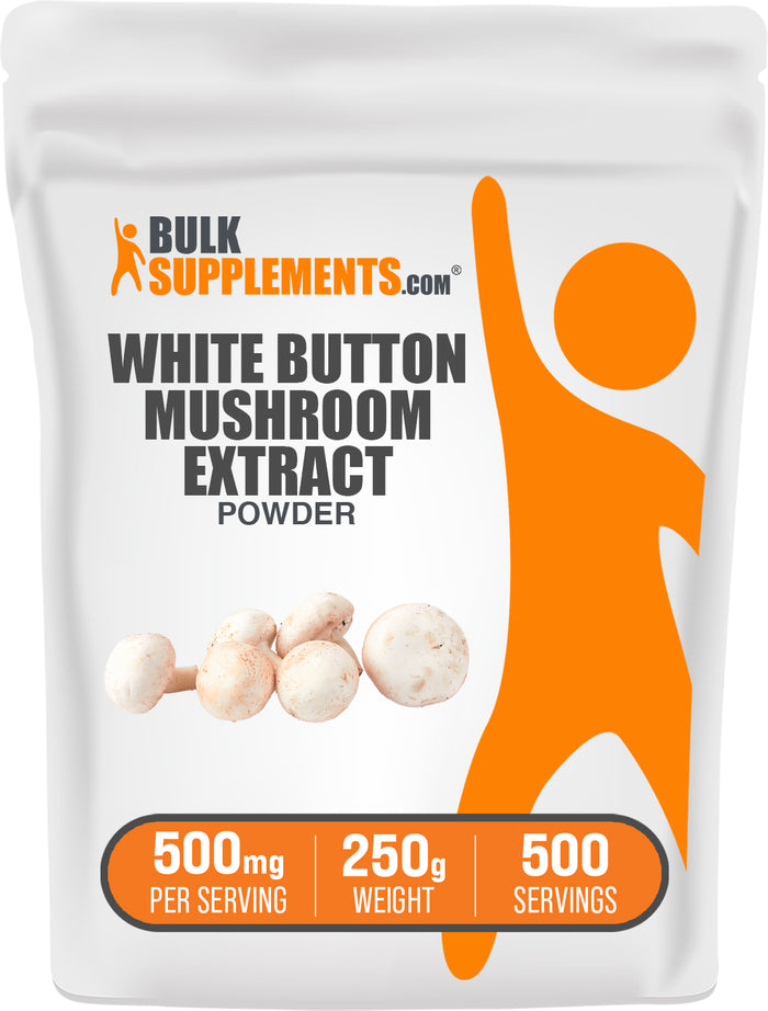 BulkSupplements.com White Button Mushroom Extract Powder 250g bag image