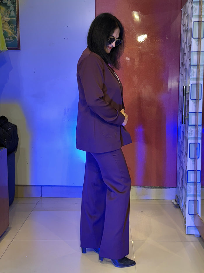 Wine Blazer Suit