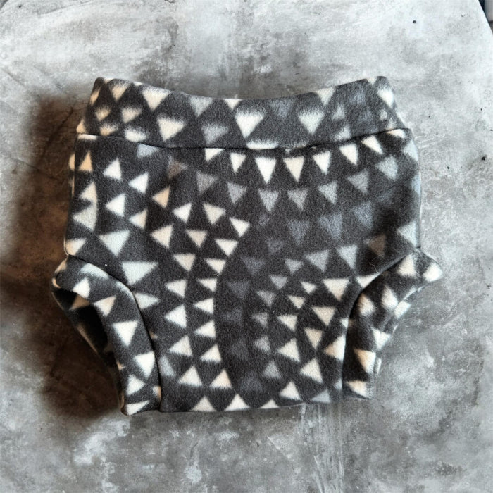 XL Blue Grey Plaid Fleece Diaper Cover