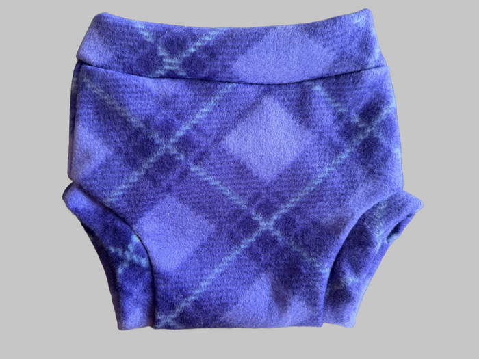 XL Purple Argyle Fleece Diaper Cover