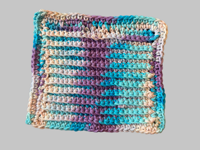 XL  purple blue white Cotton Washcloth