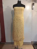 Yellow Pure chinon Suit
