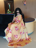 YELLOW TABBY SILK SAREE