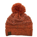 YJ-817 Ombre Speckled Pom Beanie - Orange